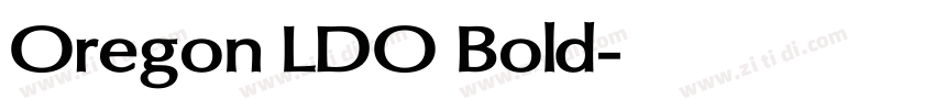 Oregon LDO Bold字体转换